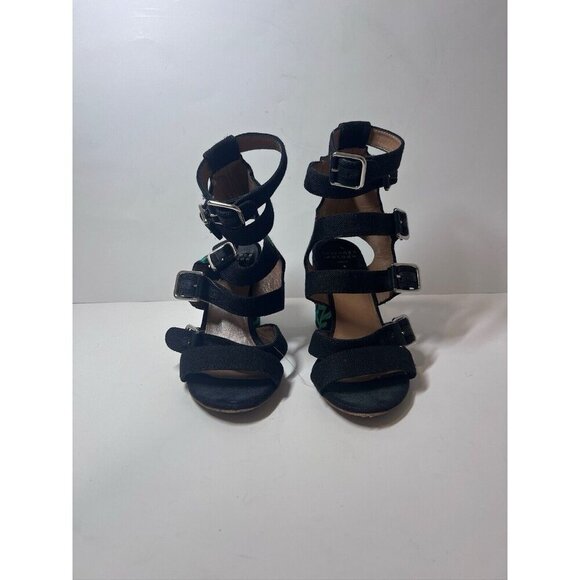 Laurence Dacade Dana Floral Embroidered Linen Sandal Block Heel 36 - Picture 2 of 11